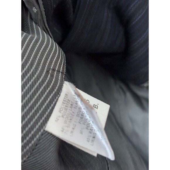 BCBG Max Azria Women's Blazer Jacket Size Small Gray Pinstriped 1 Button Career - Picture 5 of 6